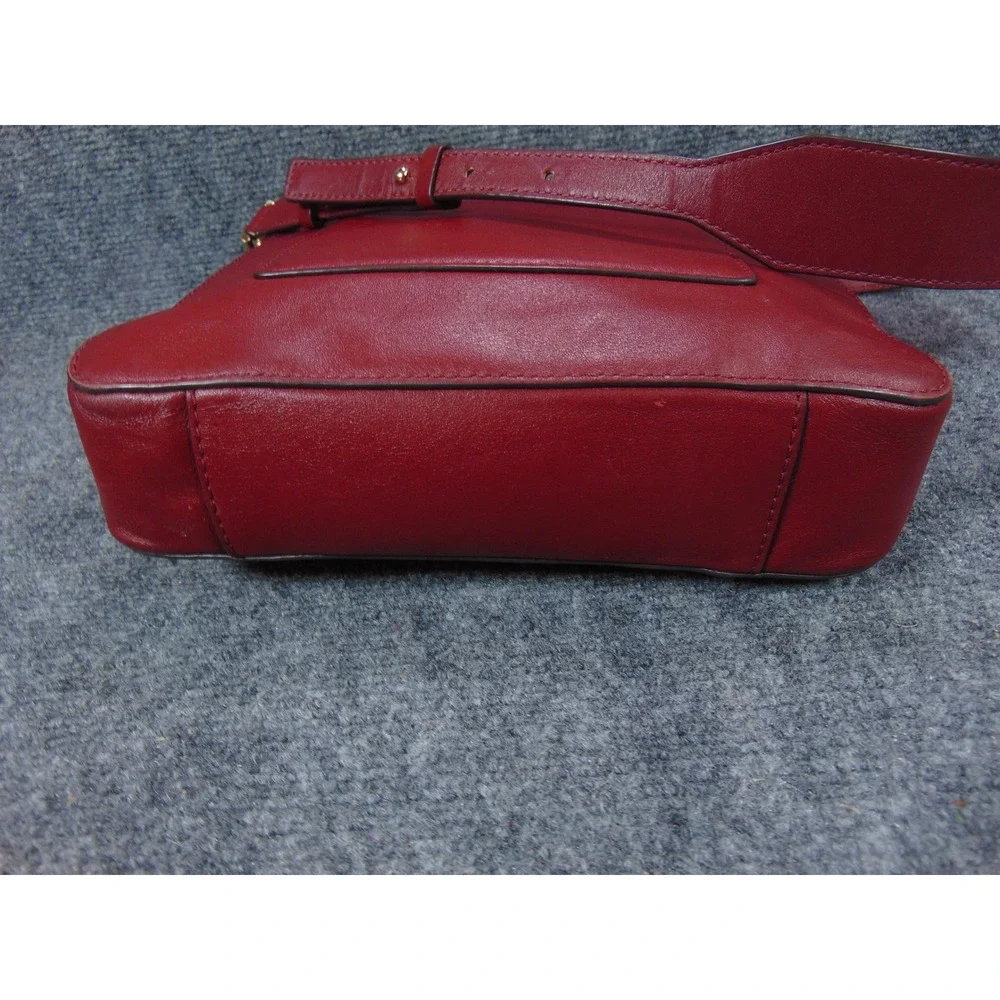 Michael Kors Bedford Legacy‎ Crossbody Red Smooth Leather Front Pocket